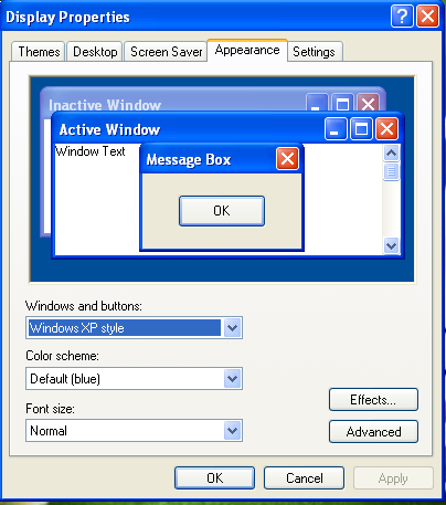 đổi fonts chữ trong windows xp