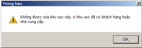 không được xóa khu vực này