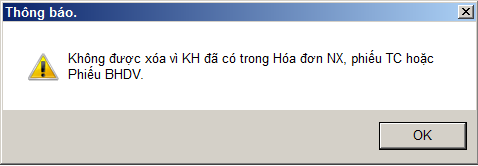 kh&ocirc;ng được x&oacute;a kh&aacute;ch h&agrave;ng n&agrave;y