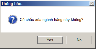 hỏi trước khi x&oacute;a ng&agrave;nh h&agrave;ng