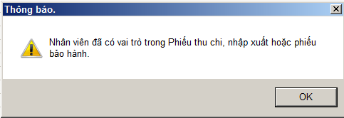 không được xóa nhân viên này