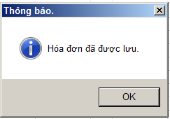 lưu hóa đơn thành công