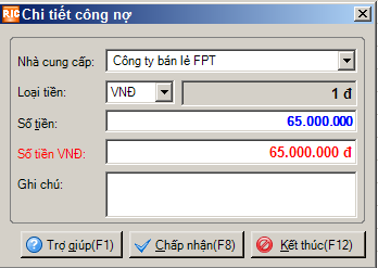 chi tiết c&ocirc;ng nợ của kh&aacute;ch h&agrave;ng