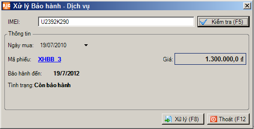 xử l&yacute; bảo h&agrave;nh dịch vụ