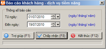 chọn ngày xem báo cáo