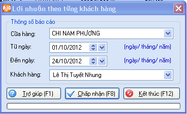 Lợi nhuận theo từng khách hàng